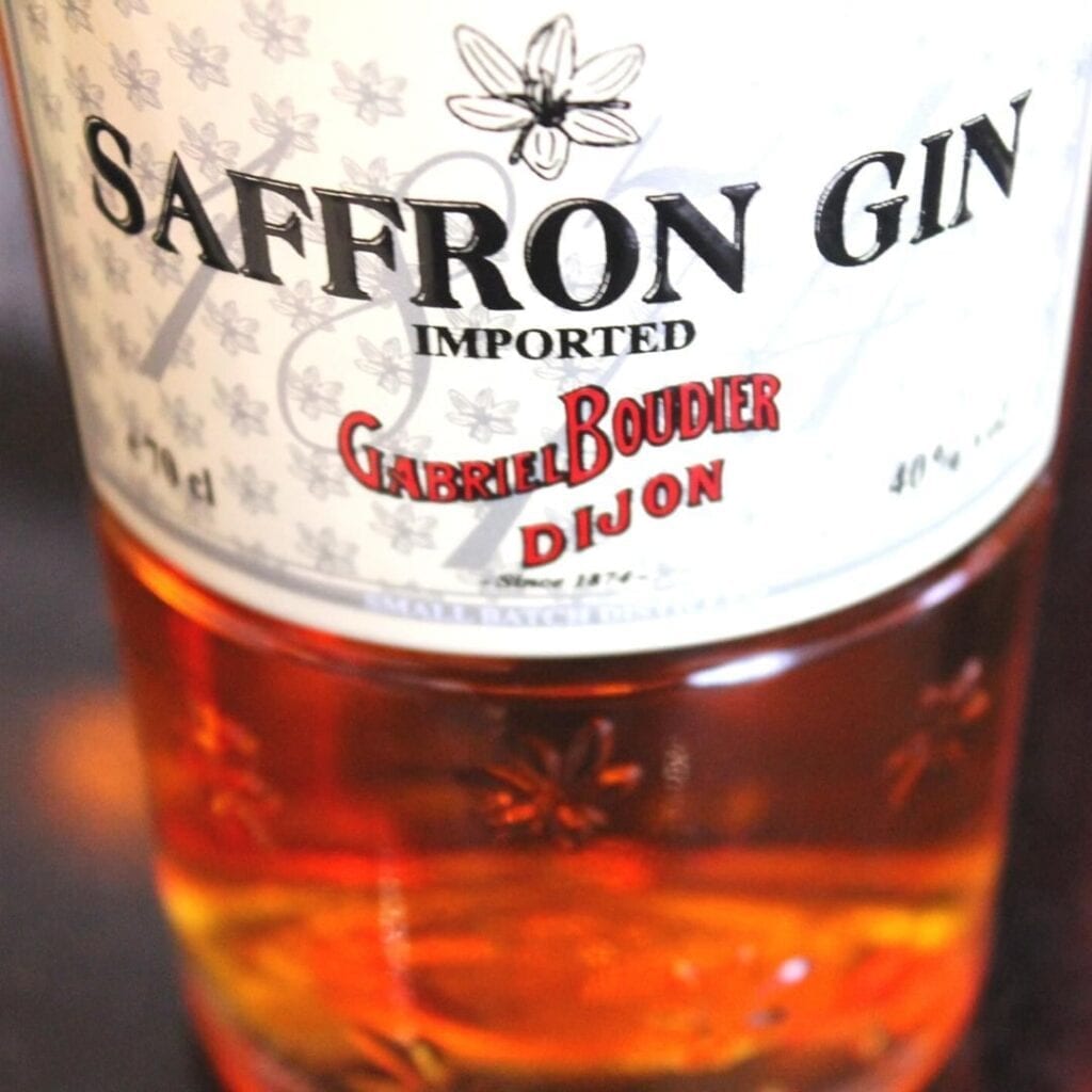 Billede af Saffron gin etikette