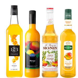 Billede af en masse forskellige mango sirup til gin hass