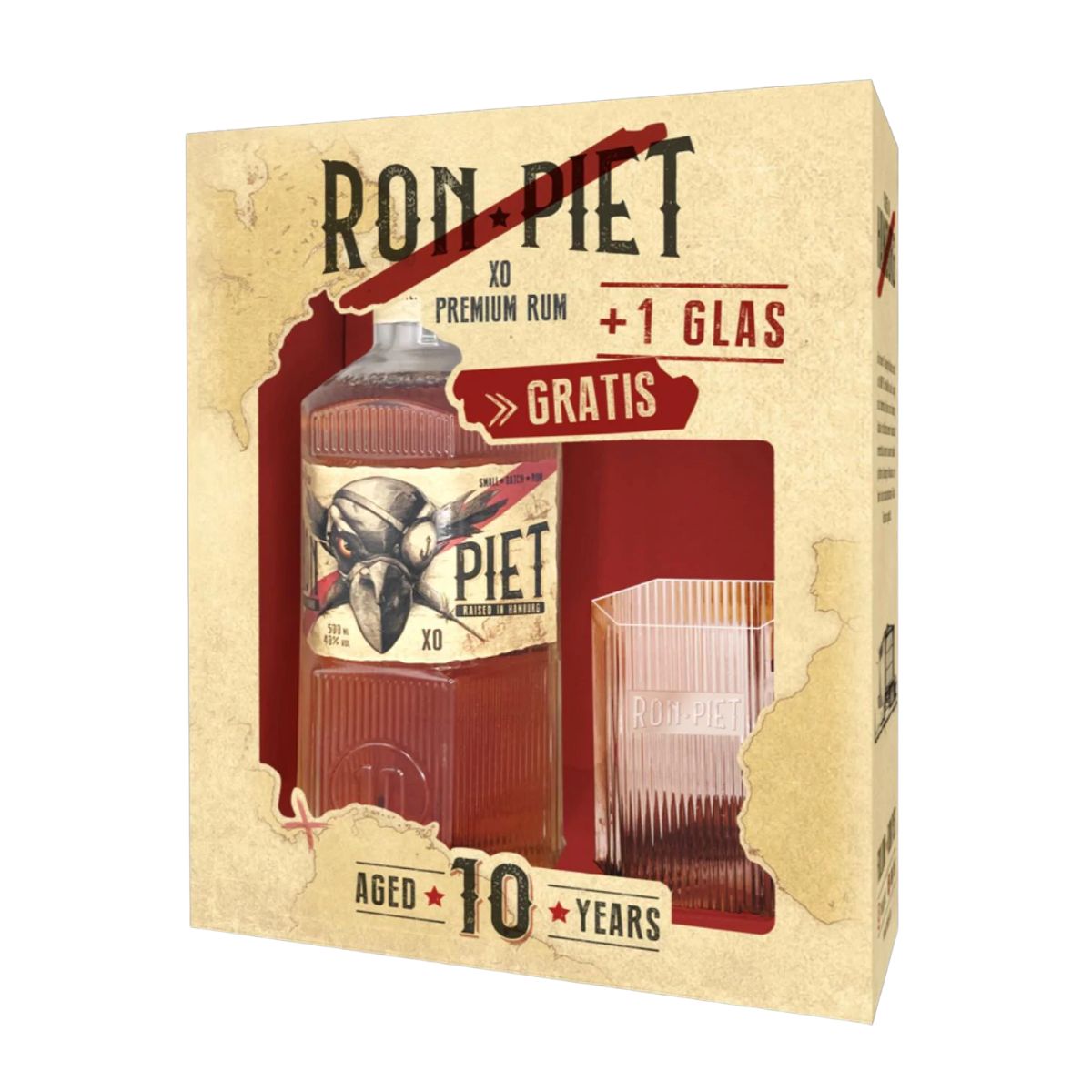 Ron Piet XO Premium Rom + gratis glas