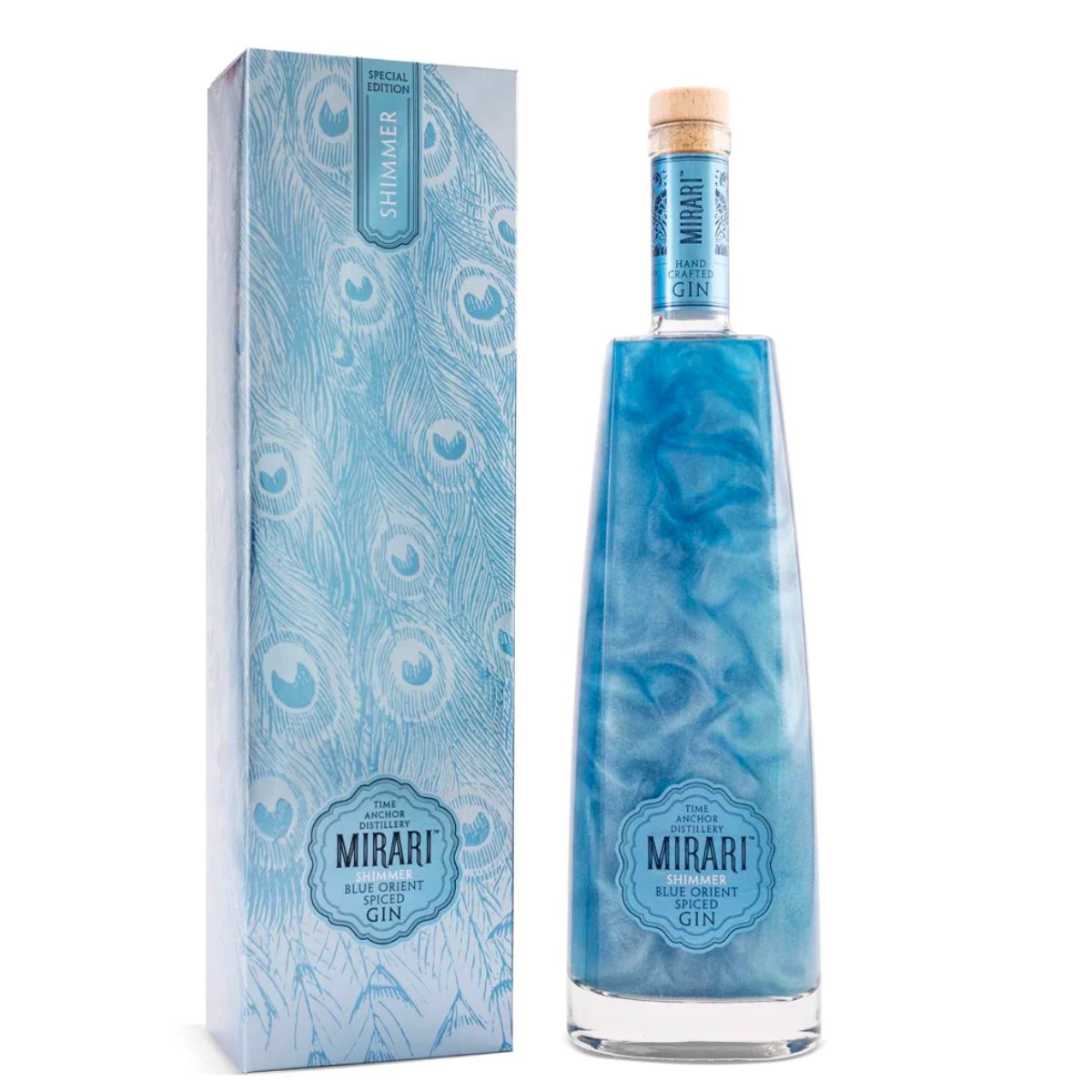 Shimmer Mirari Blue Orient Spiced Gin - 43 -  70cl - Sydafrikansk Gin