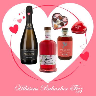 Valentins Cocktail - Hibiscus Rabarber Gin Fizz