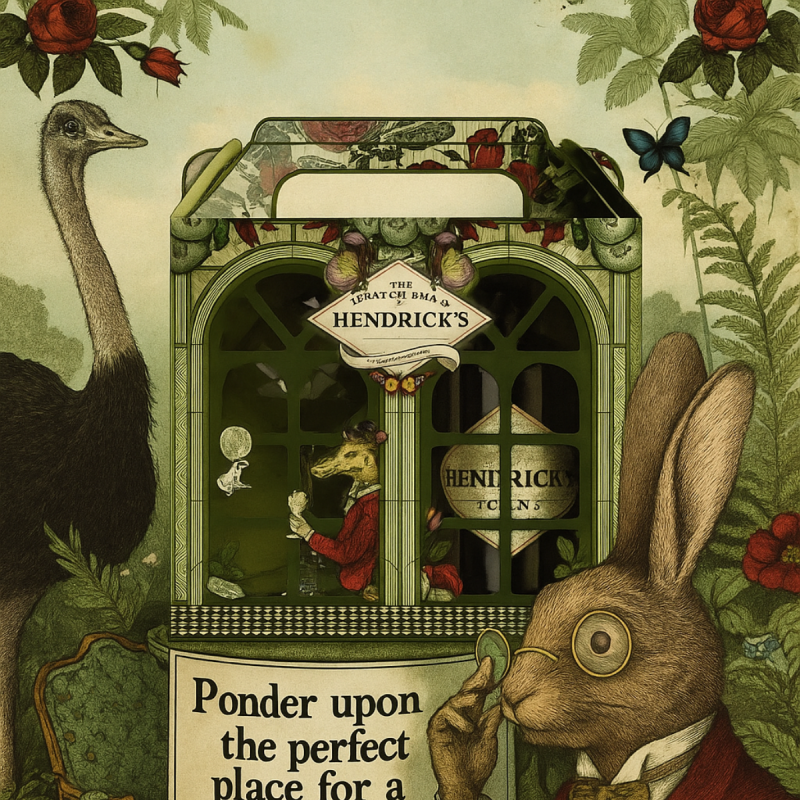 Hendricks Gin og Glas Gaveæske - Billede 2
