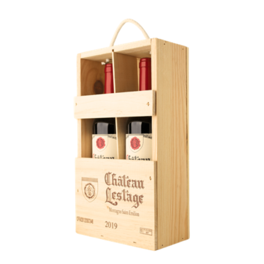 Gaveæske Chateau Lestage 2 fl Rød 2019