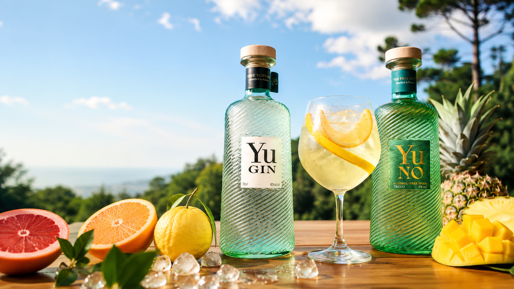 Yu Gin og Yu No med en frisk sommercocktail